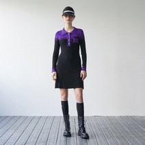 [에고이스트] 포켓 패치 배색 포인트 니트 원피스 EN3KO861