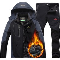 스키 복 남성 스노우 보드 양털 자켓 바지 두꺼운 따뜻한 방수 방풍 스키 및 스노우 보드 세트 겨울 스노우 슈트 남성