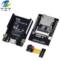 아두이노키트 프로그래밍 전자 아두이노 모듈 부품 tzt esp32-cam wifi + 블루투스 모듈 카메라 모듈 개발 보드 esp32 with camera module 2mp, ESP32-캠-MB