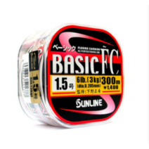 선라인 베이직FC 후로로 카본 목줄 300m라인 쇼크리더 바다 민물 루어 낚시 배스, 3.0호(12LB) 300M