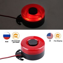 6 DC 12V-24V 105dB 비프 리버스 비퍼 에어 호른 경고 사이렌 자동차 보트 트럭용 레드 LED 신호 백업 경보 경적, [02] 6  Sound