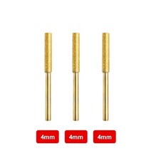 다이아몬드 코팅 원통형 버 체인톱 샤프너 돌 파일 샤프닝 조각 연삭 도구 4/4.8/5mm 3 개 4 5 6, [06] Gold 3pcs Set 2