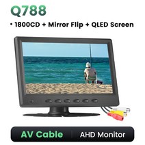 카플레이모니터 무선 카플레이 내비게이션 차량 GreenYi-7 인치 퀀텀 도트 QLED 디스플레이 AHD 모니터 트, 02 AV Cable Q788