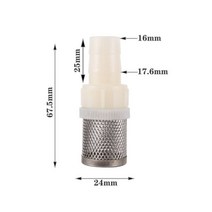 정원타이머 스프링쿨러 타이머 6-19mm 호스 필터 워터 펌프 보호 호스 필터 물방울 관개 산업 농업 물 스테인레스 스틸 메쉬 필터, 16mm