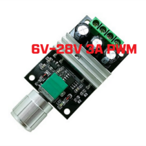 PWM DC6V-28V 3A DC모터 속도제어 컨트롤러 노브실버