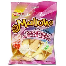 Tian 아이스크림 모양 콘 과자 마시멜로우 90g, 1개