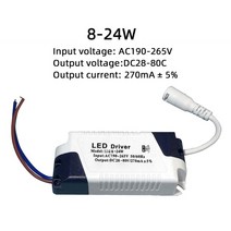 LED 전원 공급 장치 8-18W/8W-24W 조명 변압기 비 절연 패널 빛 Downlight 270mA DC 여성, 02 8-24W