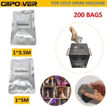Ti 파우더 콜드 스파크 기계 200 W 케이스 포함 1-600 백 Dmx 스파클러 불꽃 놀이 스파클 웨딩, [01] Indoor, [08] 10 Bags