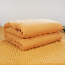 황토 무지 사계절 이불커버(싱글) 황토가