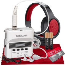 Tascam DR-10LW 휴대용 디지탈 레코더(화이트)라베리아 마이크 32GB 카드 번들