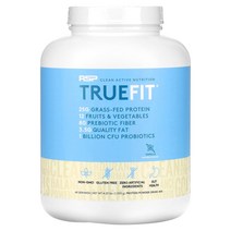 RSP 뉴트리션 트루핏 프로틴 파우더 드링크믹스 과일 & 식물성 바닐라 4.23 lbs (1920g) 하루 1스쿱 40회분 분리유청 단백질, 4.23 lb