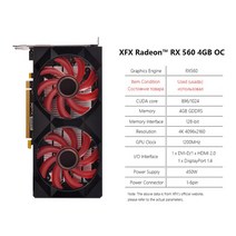XFX Radeon RX 550 560 470 480 570 590 4GB 8GB 게임 그래픽 카드 데스크탑 컴퓨터 AMD GPU 580 1660 비디, 08 RX560 4GB 2Fan