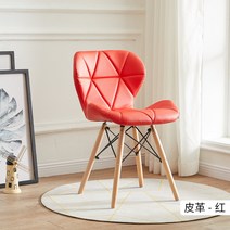 벨벳식탁의자 식탁벤치의자 인테리어식탁의자 원목의자 식탁의자 편한식탁의자, 빨간 가죽 나비 의자