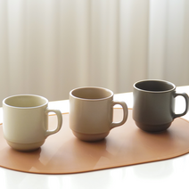 모던 머그컵 도자기 무광 머그잔 280ml, 02. 모던 머그컵 - 베이지