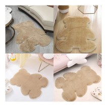귀여운 장모 곰돌이 카페트 러그 브라운 부드러운러그 폭신한러그