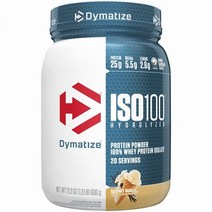Dymatize Nutrition ISO100 가수분해 100% 분리 유청 단백질 고메 바닐라1.3파운드/20인분
