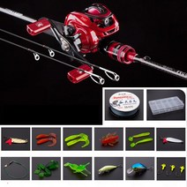 ROLLFISH 루어대 루어낚싯대 루어낚싯대풀세트 스피닝릴세트 베이트릴세트, 베이트릴 오른손세트