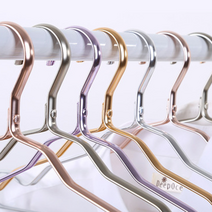 고급 논슬립 알루미늄 럭셔리 옷걸이 5개입 가정용 업소용 니트 블라우스 다용도 옷걸이, 바이올렛 5EA