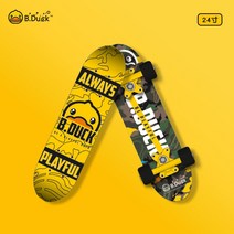 작은 노란오리스케이트보드 귀여운 오리보드 랜드서핑보드 4륜, SK24 옐로우