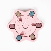 딩동펫 반려동물 지능개발 퍼즐간식토이 IQ 장난감 눈꽃 지름 25cm x 높이 2.8cm, 핑크, 1개