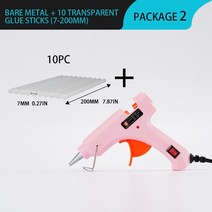 전동 공구 무선 드릴 7mm 글루 스틱 용 스위치가 있는 40W 핫멜트 글루 건 미니 산업용 접착제 핫 건 전기 열 온도 건 수리 도구, 03 With 10Pcs Sticks