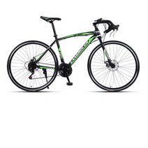 DK 로드자전거 기계식디스크브레이크 90%박스배송 변속 자전거 ZXC006, 21속도, 30칼 검은 녹색