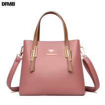 DFMEI 가죽 핸드백 여성 숄더백 크로스백 + 클러치 백 카드 백