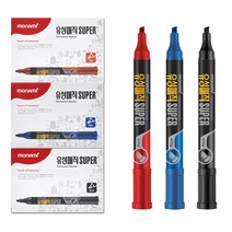 [조한스토어] 모나미 유성매직 알코올계 잉크, 12개입, 슈퍼C_사각닙 POP_1~4mm_빨강_1갑