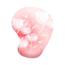 노트북 컴퓨터용 손목 지지대가 있는 편안한 소프트 마우스 매트, 분홍색, 19.2cmx22.8cm, 실리콘