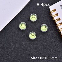 2 pcs 10*10*29mm 스퀘어 스피릿 레벨 버블 마그네틱 스트라이프/1 pc 버블 스피릿 학위 마크 표면 레벨 측, 04 4pcs