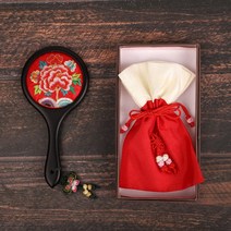 백의민족공방 모란 자수 손거울, 색상 I