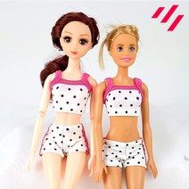 인형옷 드레스 캐주얼 26종, b_6.수영복-도트팬츠