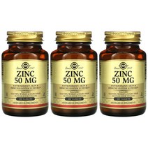 솔가 아연 50mg ( 글루콘산 아연 ) 100정 Non GMO X 3개 묶음, 1개