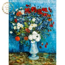 명화 보석십자수 빈센트 반고흐 수레국화 장미 공예 구슬 DIY 큐빅 패브릭 대형 예쁜 도안 금전수, 40x50 cm