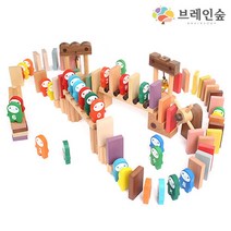 유아교육기관 재밌는 원목 도미노 145p 세트 아기도미노