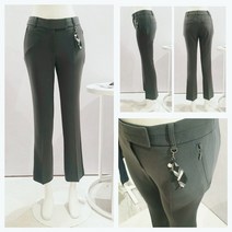 올리비아로렌 잘빠진 라인 부츠컷 세미 나팔 장식고리 정장 슬랙스 바지 팬츠 nc청주 vopgbwf7411