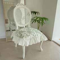 뜨왈 프릴 식탁 의자커버 1P 4컬러 체어시트 방석커버, 블루