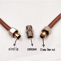 너트 잠금 더블 스트레이트 압축 페룰 조인트 파이프 4 6 8 10 12 16mm, 03 3of8_03 OD 8MM PIPE