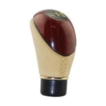 수동 기어 시프터 노브 변속 노브 5단 교체, 9cmx5cm, ABS 우레탄 가죽, 베이지