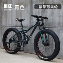MTB 광폭타이어 자전거 팻바이크 24인치 26인치 풀서스펜션, 24인치cm, E + 21단