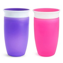 먼치킨 미라클 360 시피컵 그린/블루 295.7ml 2개입, Pink/Purple