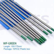 알루미늄 용접봉 TIG 150/175mm 텅스텐 전극 WT20 WC20 WL15 WL20 WP WZ8 ARC 용접기 용, 06 WP, 4.0mm