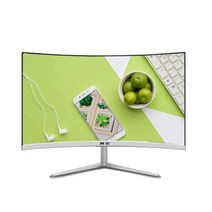 e 스포츠 24 27인치 곡면 컴퓨터 모니터 4K LCD 게임, 24인치 곡선형 보더리스 블랙 75HZ