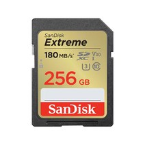 SanDisk SDXC Extreme 256GB 메모리 R 180 MB/s W 130MB/s SANEX-256GB _180MB 정품대리점