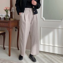 스위트플러스 임부복 겨울 여성 뒷밴드 울 세미와이드 슬랙스