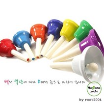 음악치료 핸드벨(8피스) 악기연주 무지개빛 성탄절 할, 상세페이지 참조