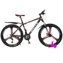 입문용 자전거 mtb 29인치 30인치 티타늄 광폭 엠티비 바퀴큰 산악용, 21단 + 24인치cm, M. 삼도륜-블랙 레드