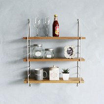 우드 3단 모듈 인테리어 벽선반 내츄럴 색상 DIY