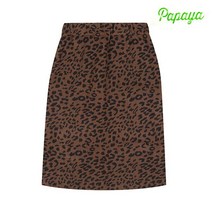PAPAYA 레오파드 밴딩 스커트_PNJRSK018D