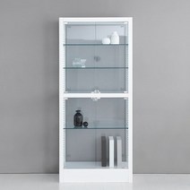 마켓비 리루아 강화유리 캐비넷 4문 락커 열쇠장금 그릇장 피규어장 책장 장식장 선반장, 상세페이지 참조